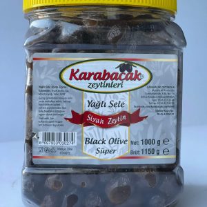Karabacak Karabacak Yağlı sele 1 kg Super Siyah Zeytin
